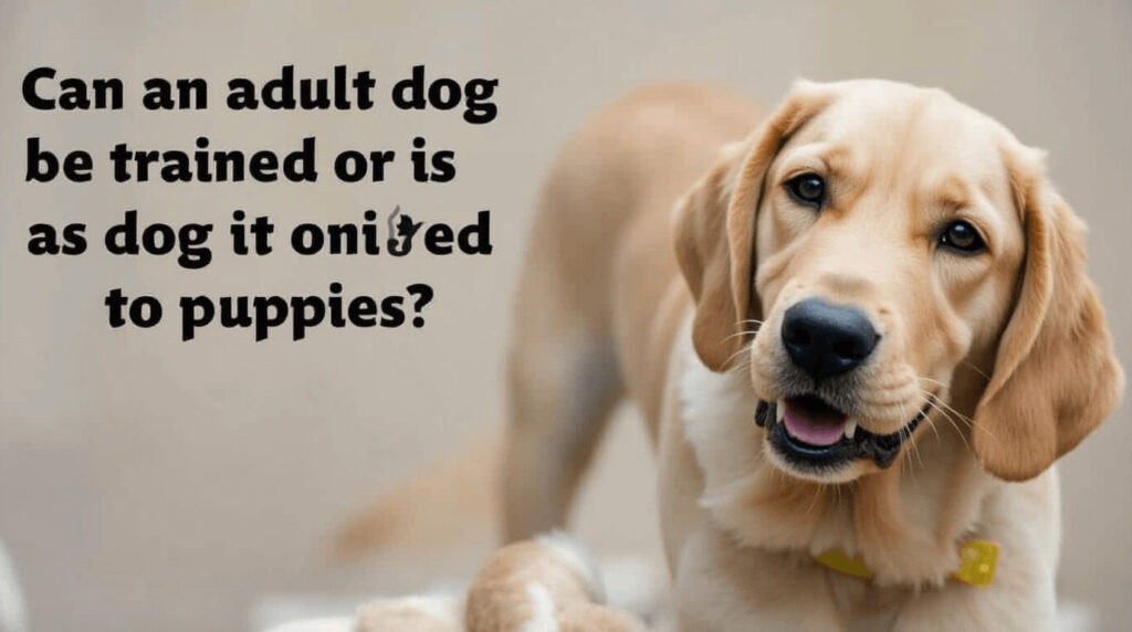 Can an adult dog be trained or is training limited to puppies?