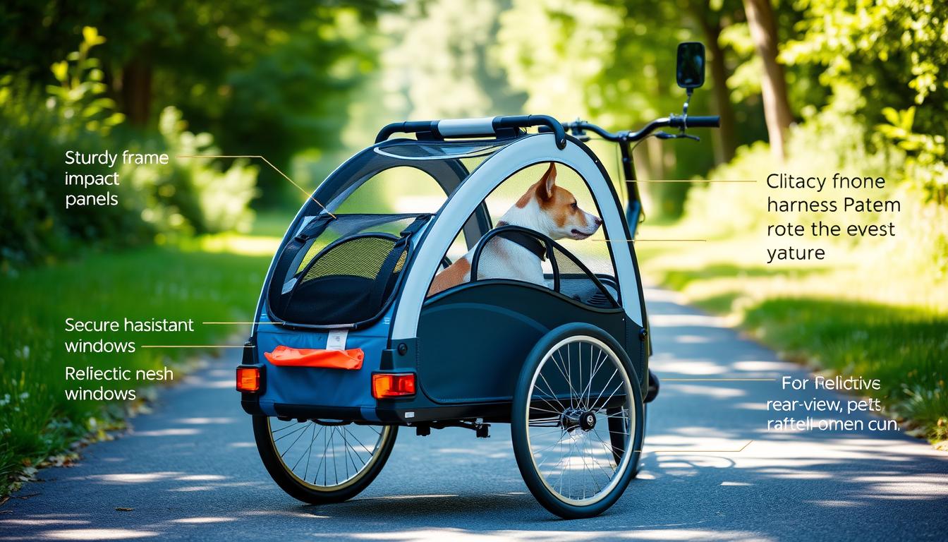 Best Dog Bike Trailers for Your Canine Adventure As an active pet parent, you want to share your love for outdoor activities with your dog. A dog bike trailer is an excellent way to do so. It allows you to take your dog on bike rides while keeping them secure and protected. With a dog bike trailer, you can explore new trails and enjoy quality time with your furry friend. Whether you're a casual rider or an avid cyclist, a dog bike trailer is a great investment. It provides a safe and comfortable space for your dog to ride along with you. This makes it an ideal solution for pet owners who want to include their dogs in their outdoor adventures. By using a dog bike trailer or pet bicycle carrier, you can create lasting memories with your canine companion. Key Takeaways Investing in a dog bike trailer allows you to share your love for biking with your dog. A canine bike stroller provides a safe and comfortable space for your dog to ride along with you. Dog bike trailers are ideal for pet owners who want to include their dogs in their outdoor adventures. Using a pet bicycle carrier can help create lasting memories with your furry friend. A dog bike trailer is a great investment for any pet owner who loves biking and wants to spend quality time with their dog. Understanding Dog Bike Trailers: A Modern Solution for Active Pet Parents As a pet owner, you're always looking for fun ways to spend time with your furry friend. A puppy bike trailer is a great choice for bike rides together. It's a perfect way to get exercise and fresh air with your pet. Using a bike trailer for dogs can make your bond stronger. It's a safe and fun way for your dog to see the outdoors. It also helps socialize your pet with others. When picking a trailer, think about size, weight, and safety features. Some benefits of using a bike trailer for dogs include: Providing a safe and comfortable way for your dog to ride with you Allowing your dog to experience the outdoors and get some exercise Strengthening the bond between you and your pet When choosing a puppy bike trailer or small dog bike trailer, think about what matters to you and your pet. The right trailer can make lasting memories and let you enjoy the outdoors together. Essential Safety Features in Dog Bike Trailers When picking a dog carrier for biking, safety is key. A top dog bike trailer must keep your dog safe and happy. Look for sturdy build, secure harnesses, and protective canopies. A sturdy construction is key to handle different weather and road types. You need a trailer that shields your dog from the weather and road dangers. A good harness is also crucial for your dog's safety and comfort. Here are some key safety features to consider: Reflective materials for increased visibility Weather-resistant canopies for protection from the elements Secure attachment mechanisms to prevent the trailer from detaching from the bike By focusing on these safety features, you can find a dog carrier that meets your dog's needs. It should offer a safe and fun ride for both of you. Whether for casual rides or long trips, safety is always first. How to Choose the Perfect Dog Bike Trailer for Your Needs Choosing the right dog bike trailer is important. You need one that's safe, comfy, and fits your dog's size and breed. Reading reviews can guide you. It's key to pick a trailer that meets your dog's needs. Consider size, weight, materials, weather protection, and how it attaches to your bike. Think about where you'll ride, the weather, and your dog's comfort and safety. Here are some key things to think about when picking a dog bike trailer: Size and weight capacity: Pick a trailer that fits your dog's size and weight. Construction materials and durability: Look for strong materials that last. Weather protection features: A waterproof canopy or rain cover is a good idea. Attachment mechanisms: Ensure it attaches well to your bike and is easy to use. By looking at these points and reading reviews, you can find the best trailer for you. Always put your dog's safety and comfort first. Don't be afraid to ask for advice from manufacturers or other dog owners. Feature Importance Considerations Size and weight capacity High Choose a trailer that can accommodate your dog's size and weight Construction materials and durability High Look for trailers made with sturdy materials that can withstand regular use Weather protection features Medium Consider a trailer with a waterproof canopy or rain cover Attachment mechanisms High Make sure the trailer attaches securely to your bike and is easy to install and remove Top-Rated Dog Bike Trailers for Different Situations Choosing the right dog bike stroller is key for your adventures. Whether you're going for short or long rides, a bike trailer for dogs is a great choice. Here are some top picks to consider: For short, casual rides, a lightweight trailer is best. Look for easy folding and storage. Also, make sure it's comfy and well-ventilated for your dog. The Aosom Elite and the Schwinn Trailblazer are great options. For longer or off-road rides, you need a sturdy trailer. Look for suspension, strong frames, and weather-resistant materials. The Thule Chariot Cross and the Burley Tail Wagon are top choices for these adventures. Consider your dog's size and weight when picking a trailer Think about the terrain and choose a trailer with the right features Always put your dog's safety and comfort first when choosing a stroller By picking the right bike trailer for dogs, you can have a fun and safe ride. Whether you're a casual rider or love adventures, there's a stroller for you. Preparing Your Dog for Trailer Adventures Before you take your dog on a bike ride with a dog bike trailer, prepare them well. This makes the ride enjoyable for both you and your dog. Start by letting your dog explore and get used to the trailer. Training your dog to use a dog bike trailer needs patience and slow steps. First, let your dog get familiar with the trailer when it's still. Then, add movement slowly. Use treats and positive words to help your dog feel calm and stay inside the trailer. Training Tips for First-Time Users Begin by letting your dog explore the dog bike trailer at their own pace Use positive reinforcement, such as treats and praise, to encourage your dog to enter the trailer Gradually introduce movement, starting with short distances and increasing the length of the ride Follow these tips to make your dog's first ride in a puppy bike trailer fun. Always put your dog's safety and comfort first. If you need more help, don't hesitate to ask a professional. Maintenance and Care of Your Dog Bike Trailer As a pet owner, taking care of your dog bike trailer is key. Regular cleaning and storage can make it last longer. Start by wiping it down with a soft cloth and mild soap. Focus on areas with dirt or debris. Also, check the trailer's tires and wheels often. Make sure they're inflated right and in good shape. This boosts the trailer's performance and makes the ride smoother for your dog. Other tasks include: Inspecting the trailer's frame and attachments for damage or wear Lubricating the trailer's moving parts for smooth operation Storing the trailer in a dry, protected area when not in use By following these tips, you can keep your dog bike trailer in top shape. It ensures a safe and comfy ride for your dog. Always pick the best dog bike trailer that fits your needs and offers a great biking experience with your pet. Common Mistakes to Avoid When Using a Dog Bike Trailer Exploring dog bike trailers means knowing common mistakes to steer clear of. This ensures a safe, fun ride for you and your dog. Reviews often highlight the importance of safety features in pet bicycle carriers to prevent accidents. Some common errors include improper loading and unloading of your dog, which can cause injuries or stress. It's also key to think about speed and terrain when biking with your dog. Rough terrain or high speeds can be dangerous. Lastly, weather-related mistakes can be avoided by checking the forecast and being ready for weather changes. To sidestep these errors, here are some tips: Always load and unload your dog carefully, ensuring they are secure and comfortable in the pet bicycle carrier. Choose routes with suitable terrain and adjust your speed accordingly to ensure a smooth ride. Check the weather forecast before heading out and be prepared for changing conditions, such as rain or extreme heat. By knowing these common mistakes and how to avoid them, you can have a fun, safe ride with your dog. Use a reliable dog bike trailer that meets your needs and provides a comfy experience for your pet. Mistake Prevention Tip Improper loading and unloading Load and unload your dog carefully, ensuring they are secure and comfortable Speed and terrain mistakes Choose routes with suitable terrain and adjust your speed accordingly Weather-related mistakes Check the weather forecast before heading out and be prepared for changing conditions Making the Most of Your Adventures Together Exploring new trails with your dog is exciting. Use a canine bike stroller or bike trailer for dogs to enjoy it more. Plan fun bike rides that match your dog's interests and energy. Think about the terrain, weather, and sights and smells. These will keep your dog happy and engaged. While riding, engage with your dog by talking, giving treats, and lots of praise. This strengthens your bond and creates memories. Try stopping at dog parks or beaches for playtime. Here are some tips for planning your adventures: Choose trails with minimal traffic and plenty of space for your dog to move around Bring plenty of water, snacks, and poop bags to keep your dog comfortable and clean Consider the weather and adjust your plans accordingly to ensure your dog's safety and comfort Follow these tips and use a bike trailer for dogs or canine bike stroller for fun rides. Always put your dog's safety and comfort first. With planning and creativity, you'll make great memories with your furry friend. Conclusion: Embracing New Adventures with Your Four-Legged Friend Starting your journey with a dog bike trailer opens up the world of outdoor fun. Your furry friend can now join you on bike rides, hikes, and more. This creates special memories and strengthens your bond. A dog carrier for biking lets you take your loyal friend on the ride. Whether it's scenic trails or city streets, your dog will love the fresh air and sights. A reliable dog bike trailer makes these adventures easy and fun for both of you. section> FAQ What is a dog bike trailer? A dog bike trailer is a special carrier for your bike. It lets you take your dog on bike rides. These trailers are safe and comfy for your dog on outdoor adventures. What are the benefits of using a dog bike trailer? Using a dog bike trailer has many benefits. It lets you share your active life with your dog safely. It keeps them cozy and lets them enjoy the ride with you. What types of dog bike trailers are available? There are many dog bike trailers out there. You can find ones for small, medium, or large dogs. They also come with features like weather protection and adjustable suspension. What safety features should I look for in a dog bike trailer? When picking a dog bike trailer, safety is key. Look for sturdy construction, secure harnesses, and protective canopies. Reflectors and visibility flags can also make your ride safer. How do I choose the right size dog bike trailer for my pet? Choosing the right size trailer is important for your dog's comfort. Consider their weight, height, and size. Also, make sure the trailer can safely hold your dog. What should I consider when it comes to the construction materials and durability of a dog bike trailer? The materials and durability of a trailer are crucial for safety. Look for trailers made from high-quality, weather-resistant materials. Sturdy frames and durable fabrics are key. How do I prepare my dog for their first trailer adventure? Preparing your dog for their first trailer ride is important. Start by letting them get used to the trailer. Use positive reinforcement and training. Always check their safety before each ride. How do I maintain and care for my dog bike trailer? Maintaining your trailer is important for its longevity. Clean it regularly, check for wear, and make repairs as needed. Proper storage when not in use helps keep it in good condition. What are some common mistakes to avoid when using a dog bike trailer? Some common mistakes include loading errors and not considering speed and terrain. Always think about your dog's safety and comfort during the ride.
