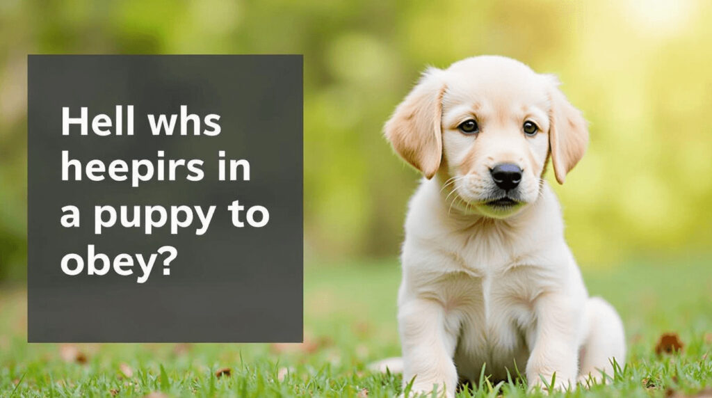 What is the best way to train a puppy to obey?